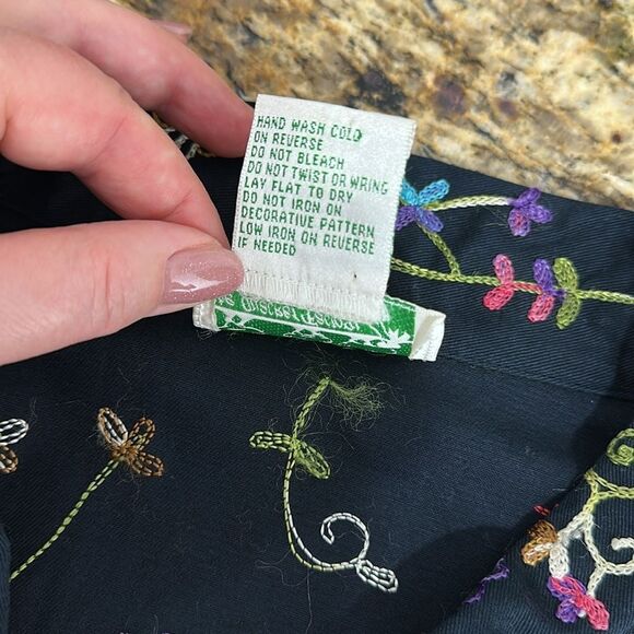 The Quacker Factory Vintage Beaded Embroidered Butterfly Floral Jacket Size 2X - Picture 6 of 8